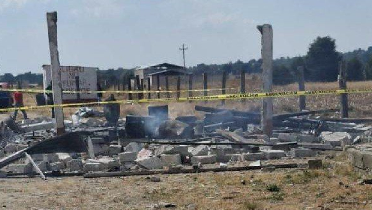 Explosión de polvorín deja una pareja herida en taller de Tlaxcala | Especial