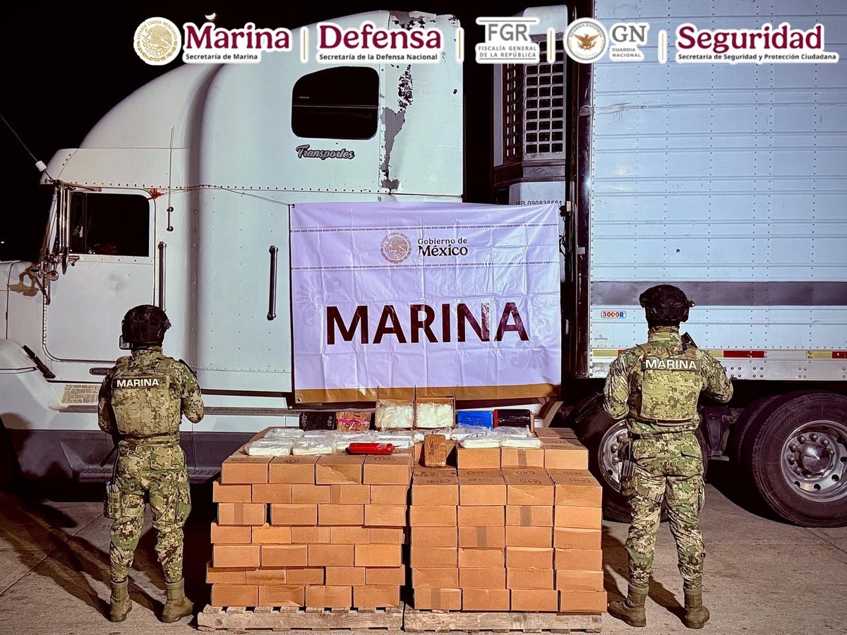 Aseguran más de 600 kilos de metanfetamina en Mazatlán, Sinaloa
