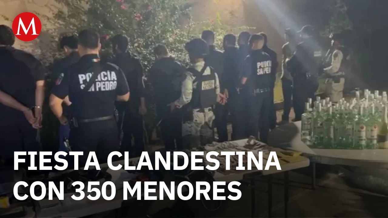Hallan fiesta clandestina con más de 350 menores en San Pedro Garza García