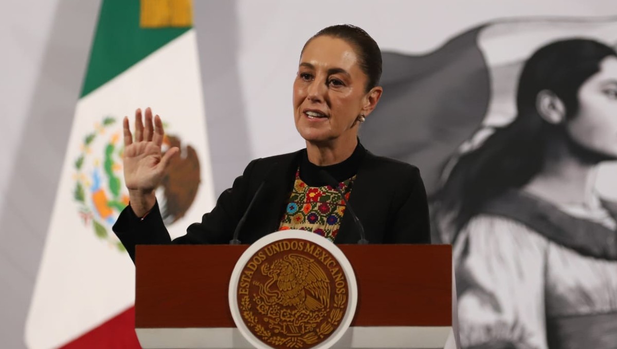 La Presidenta durante la conferencia de prensa matutina HOY 1 de diciembre. | Foto: Javier Ríos