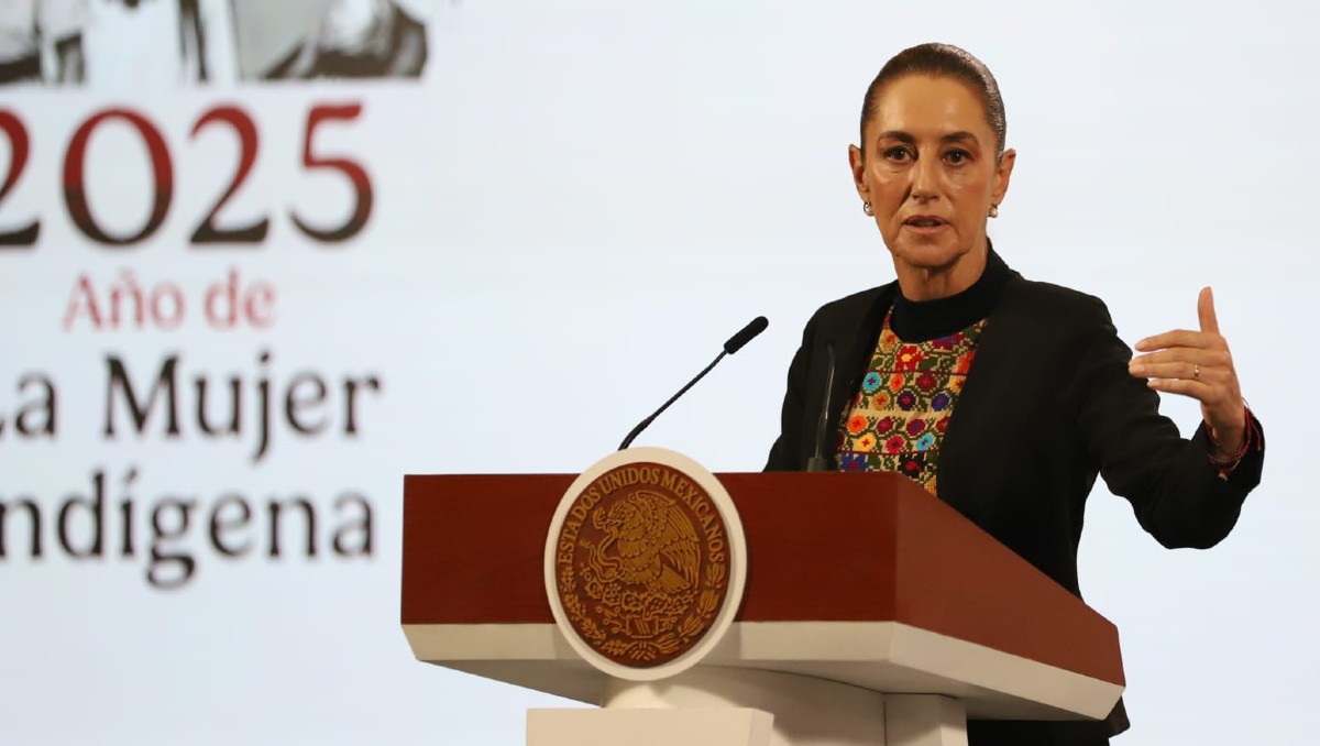 La Presidenta durante la conferencia de prensa matutina HOY 1 de diciembre. | Foto: Javier Ríos