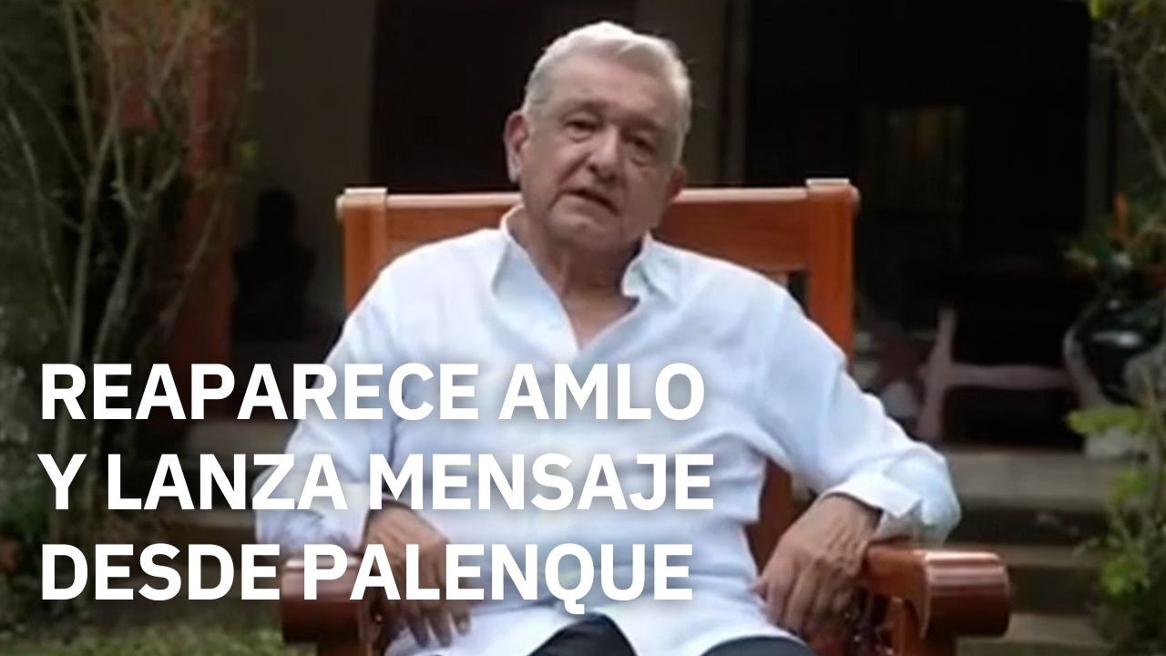 Reaparece AMLO y lanza mensaje político desde su finca en Palenque
