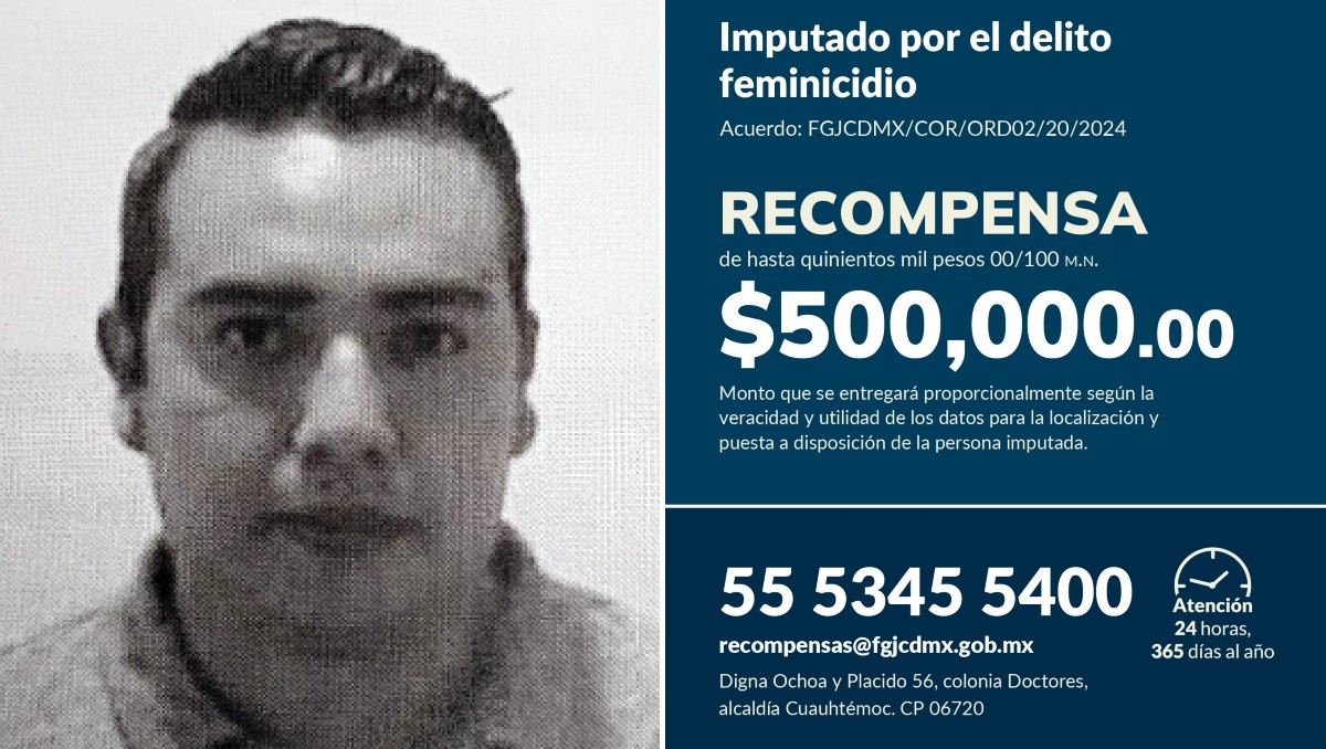 Angello Eduardo Almanza Morales es buscado por el feminicidio de Laura Melisa en 2019. | FGJ de CdMx