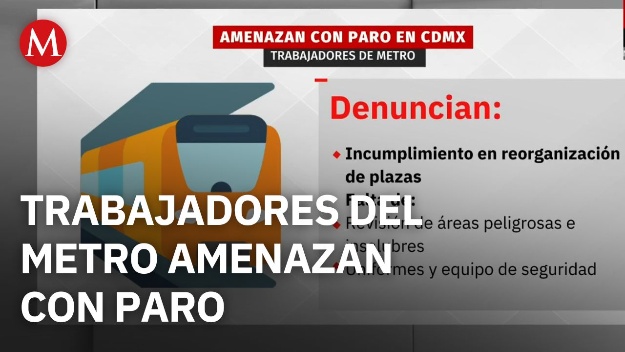 Trabajadores del metro amenazan con suspender servicios por falta de equipos de seguridad