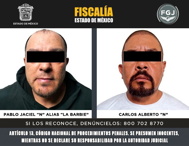 Uno de ellos, identificado como La Barbie, ya fue vinculado a proceso.