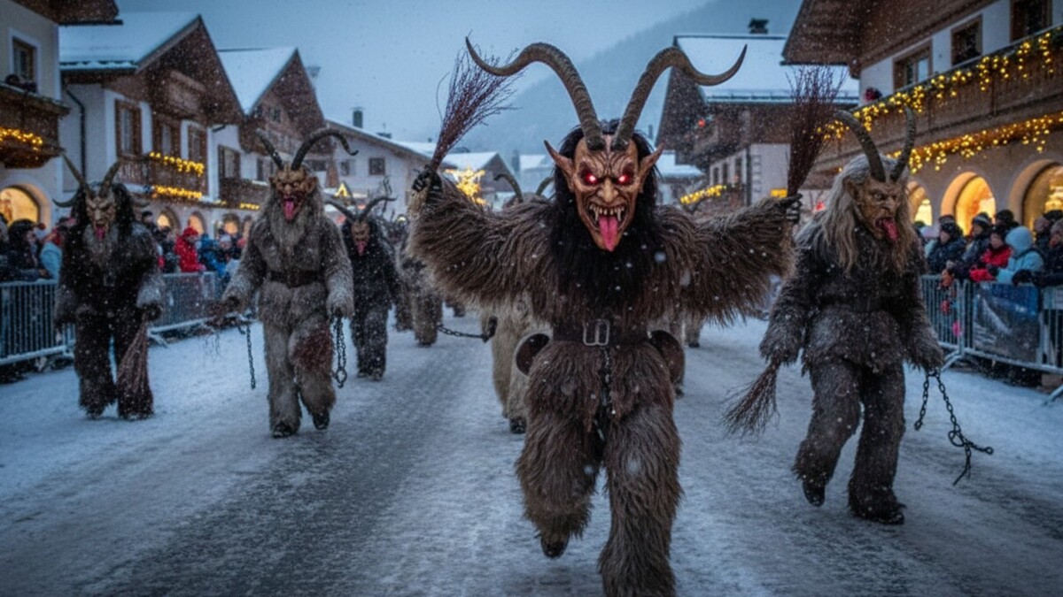De miedo. Ésta es la FECHA exacta en la que se celebra Krampuslauf, festival que festeja al demonio de la Navidad