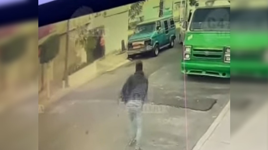 El hombre tiró una red para atraparlas mientras comían en la calle. (Foto: especial)