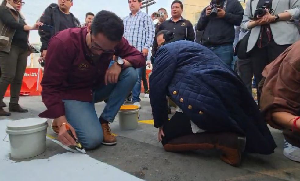 Intervención artística del Viaducto Nuevo Hidalgo. (Guadalupe Trejo)