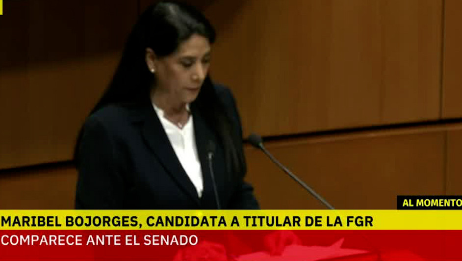 Maribel Bojorges, candidata a la FGR, comparece ante el Senado