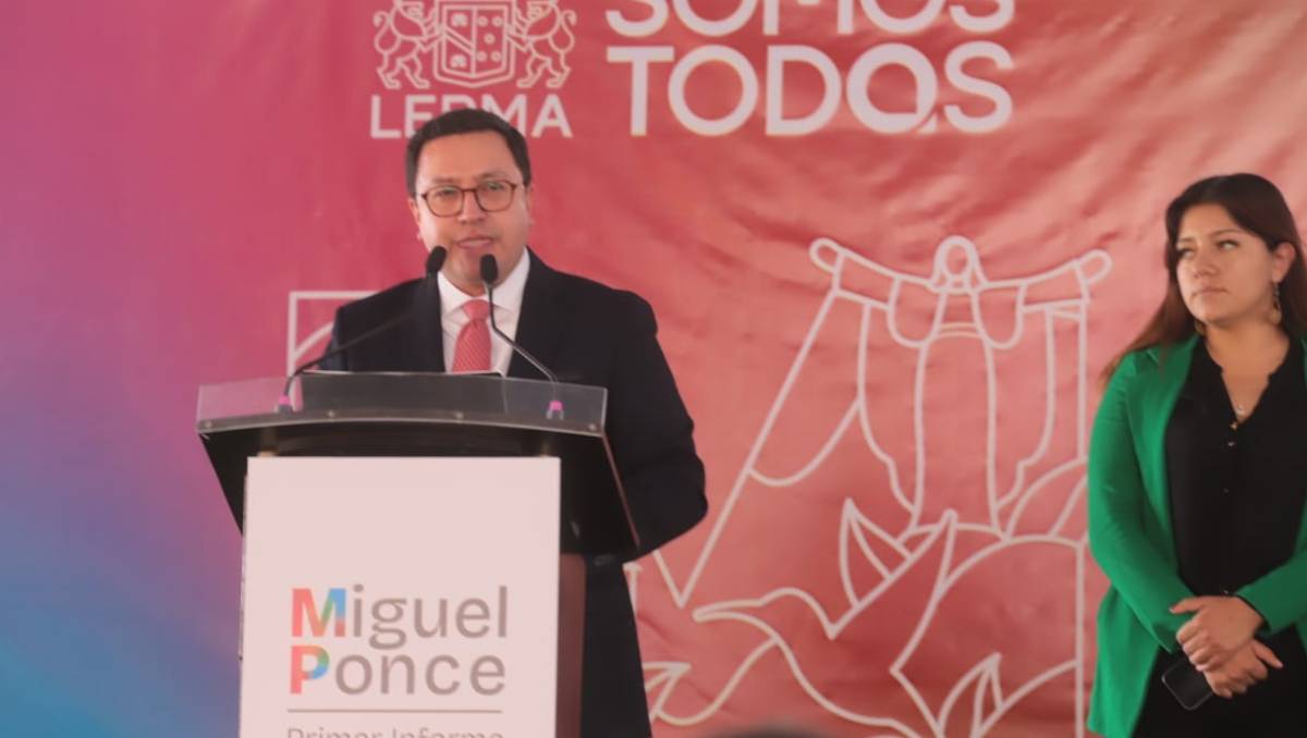 Miguel Ángel Ramírez Ponce, rindió su primer informe de gobierno de la administración 2025-2027. Foto: Iván Carmona