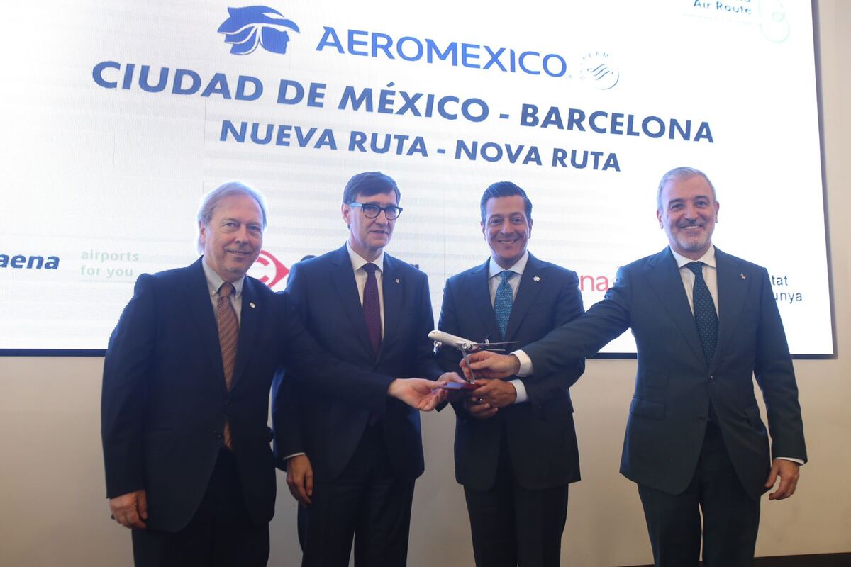 Presentación de Aeroméxico de la ruta Barcelona- Ciudad de México con 3 vuelos a la semana. Foto: Ariana Pérez
