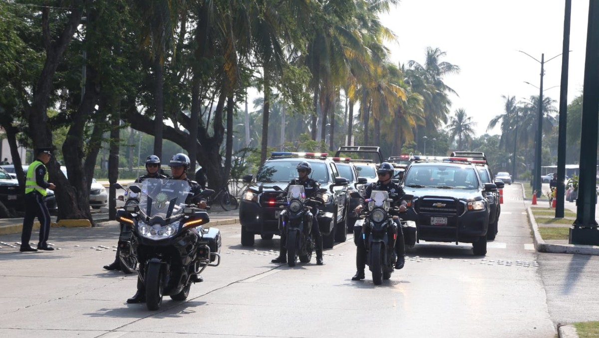 Operativo de seguridad navideño en Tampico. (Yazmín Sánchez)