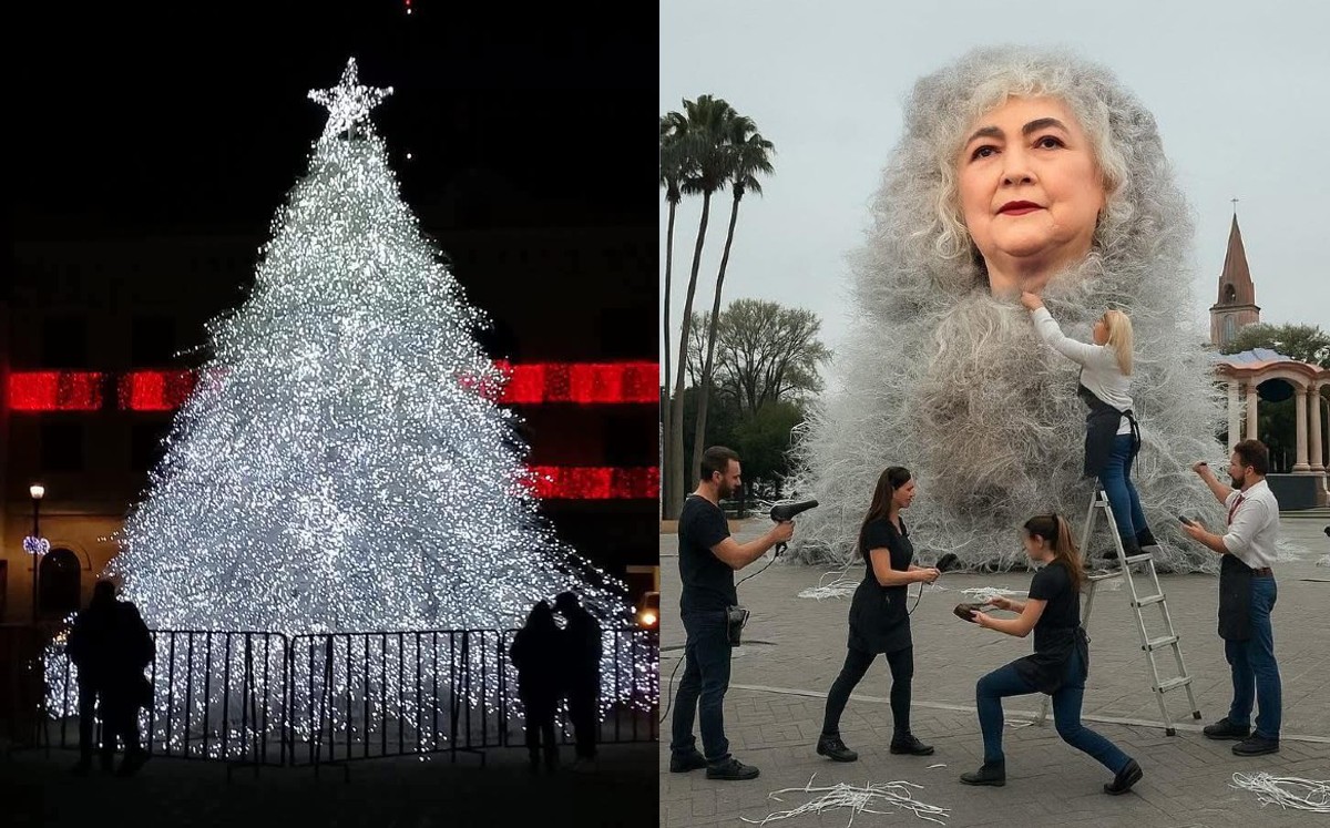 Pino Navideño en Matamoros lo relacionan con Amanda Miguel. | Redes