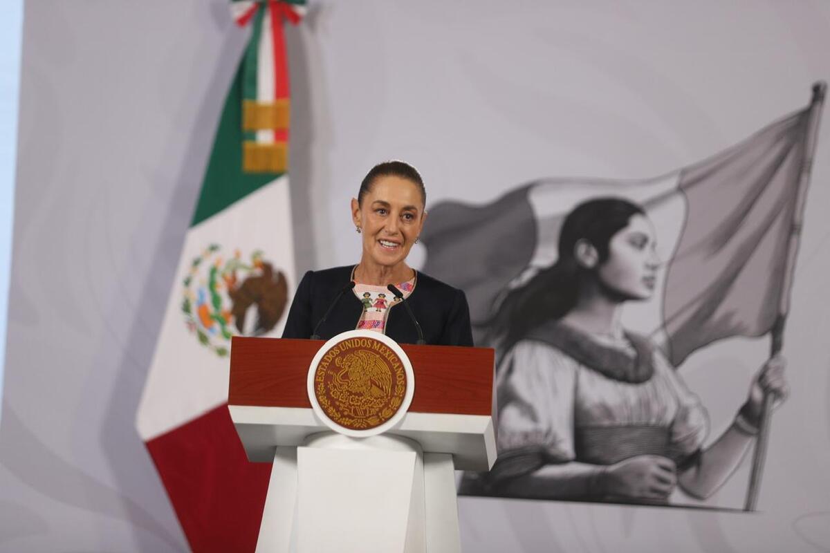 La presidenta Claudia Sheinbaum en la conferencia de Palacio Nacional. | Foto: Jorge Carballo