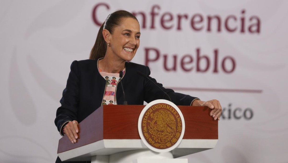 La Presidenta durante la conferencia de prensa matutina HOY 4 de diciembre. | Foto: jorge Carballo