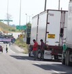Bloquean carreteras de Tamaulipas agricultores y transportistas. Foto: Yazmín Sánchez