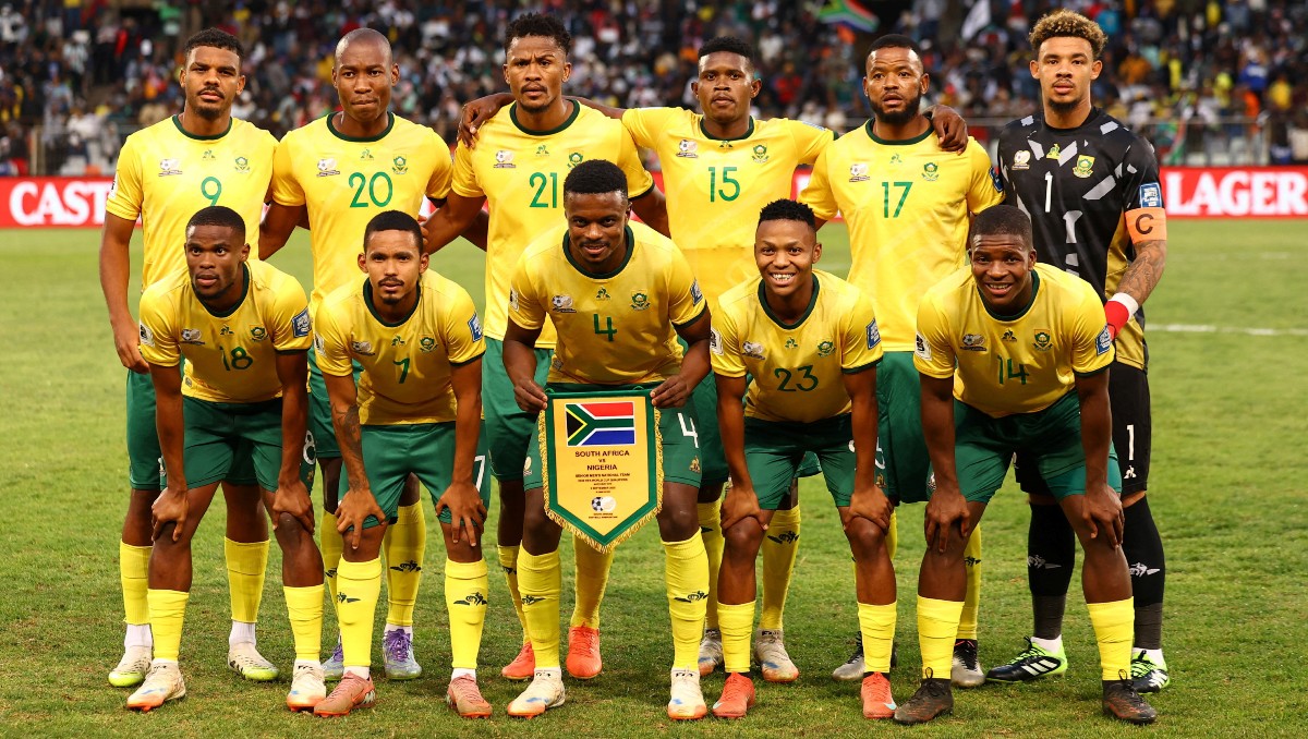 Selección de Sudáfrica durante partido de eliminatorias mundialistas (Reuters)