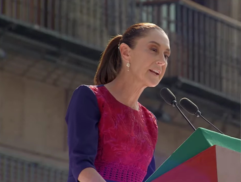 La presidenta Claudia Sheinbaum desde el Zócalo capitalino. | Especial