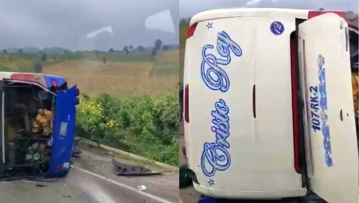 Vuelca autobús con jornaleros indígenas en Chiapas; hay 2 muertos y 22 lesionados