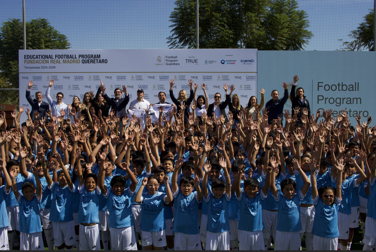 La alianza con la Fundación Real Madrid permite a jóvenes acceder a entrenamientos deportivos y formación en valores en Querétaro. (Cortesía)