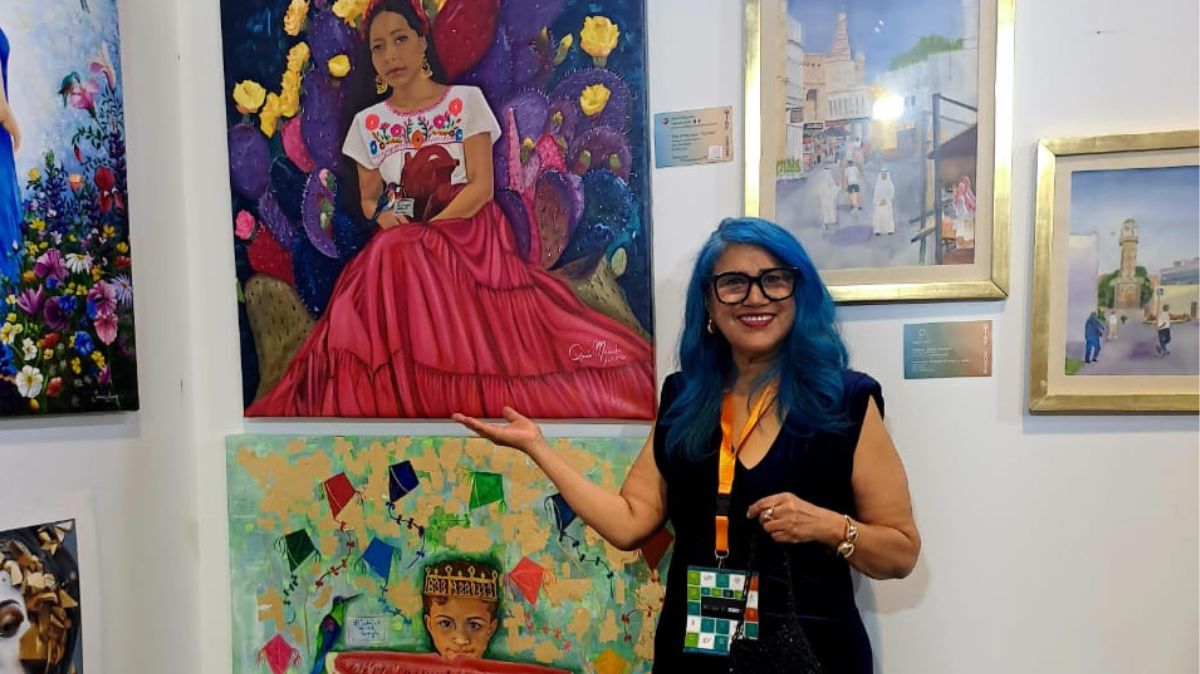 La coahuilense recorrió Oliveto Lucano, San Mauro Forte y Doha con exposiciones que celebran el color y espiritualidad del arte mexicano.|Cortesía