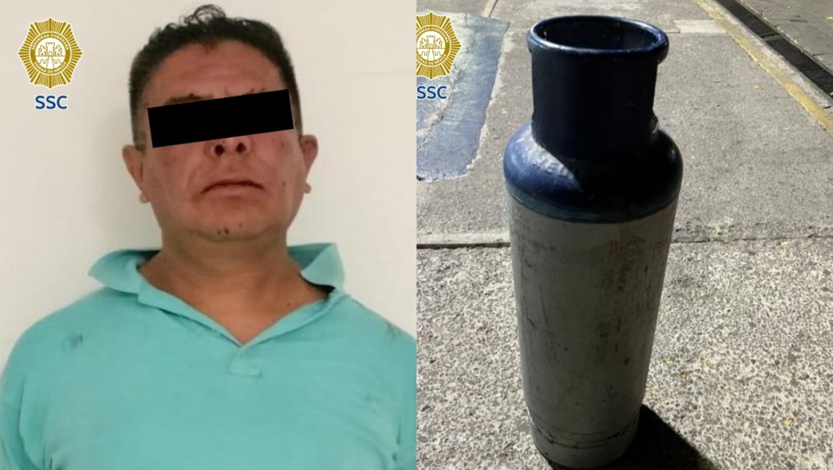 El hombre fue detenido mientras manipulaba el tanque de gas en su casa en Iztapalapa. | SSC