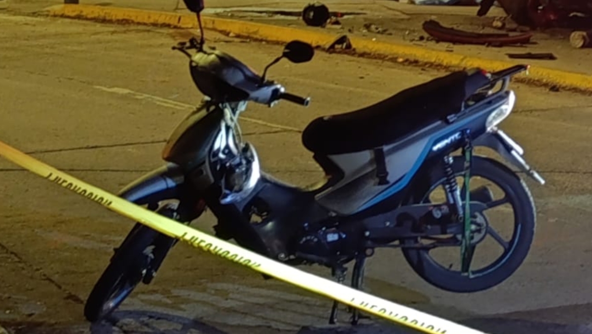 El motociclista murió en el sitio del choque al no resistir el impacto (Foto: Vicente Torres Alfaro)