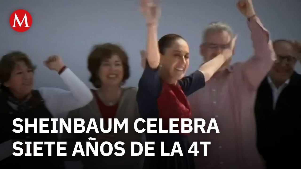 Sheinbaum celebra siete años de la 4T en el Zócalo y analiza el juego de las sillas