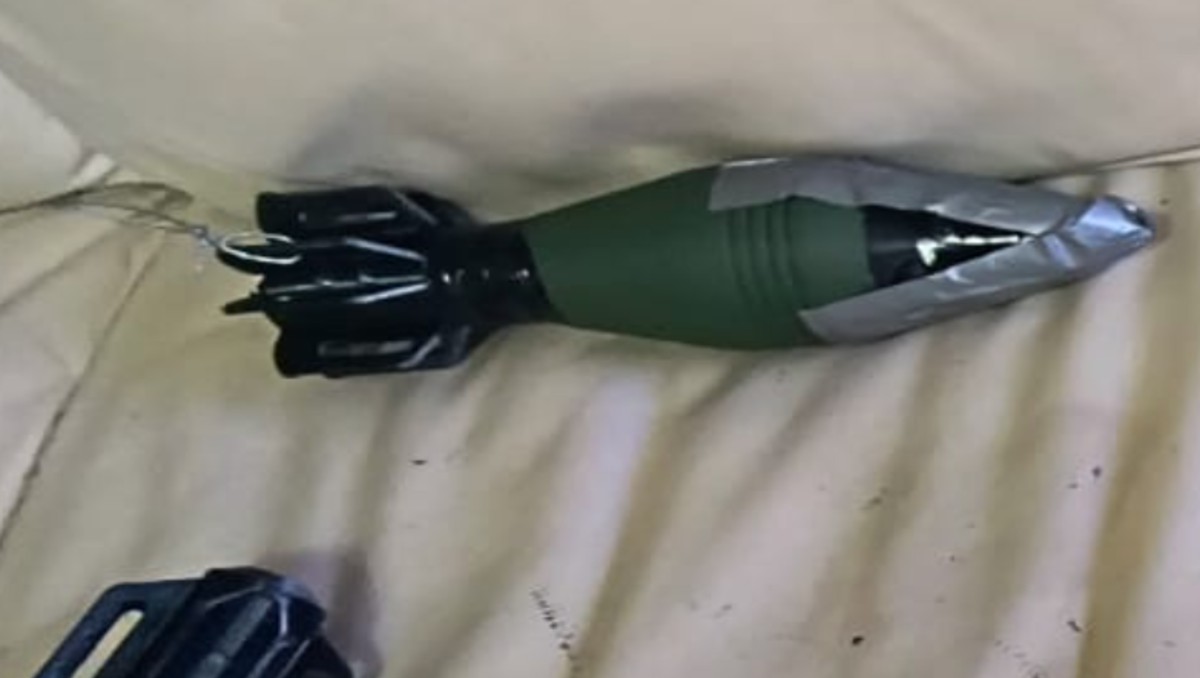 Autoridades aseguraron una granada mortero en Chihuahua. | Especial