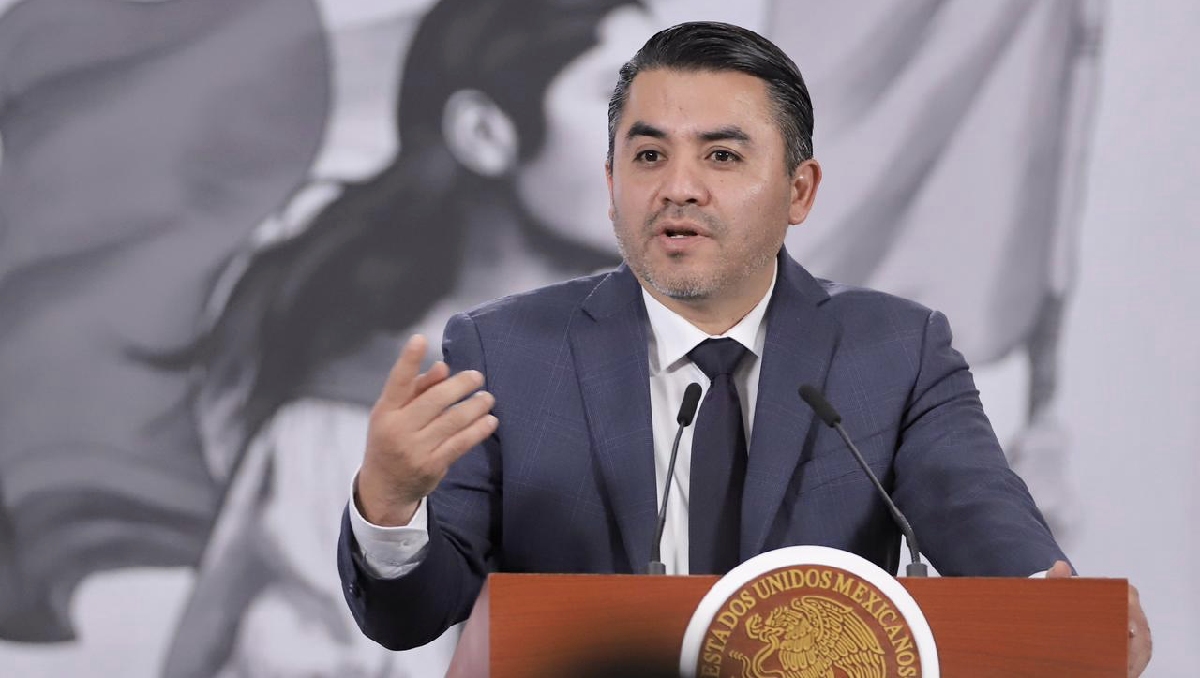 Efraín Morales, director general de la Comisión Nacional del Agua (Conagua), en la conferencia de prensa. | Ariel Ojeda