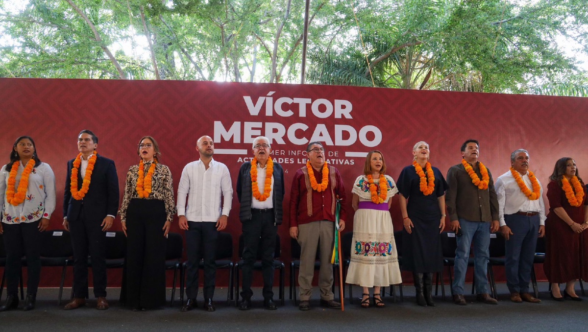 El senador Víctor Mercado Salgado rinde su primer informe de actividades legislativas en Ayala, Morelos