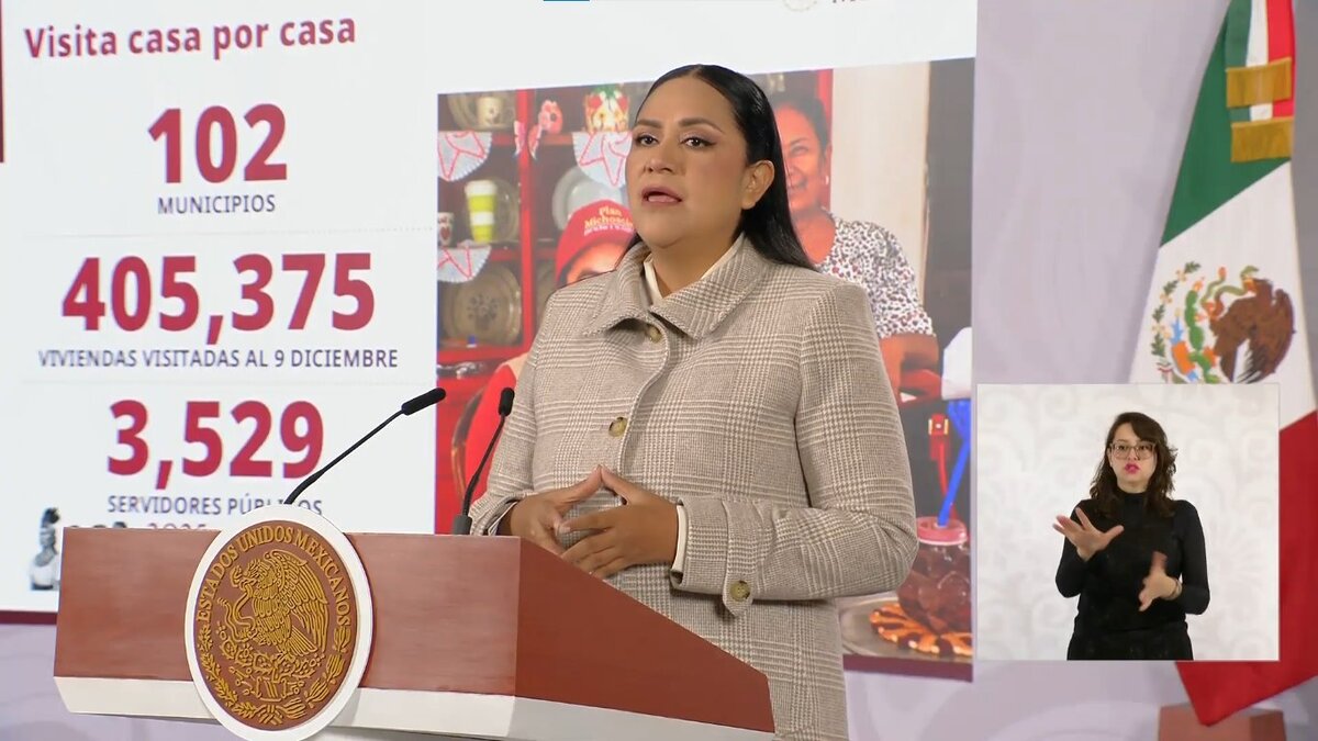 Ariadna Montiel informa sobre el programa Salud Casa por Casa en Michoacán. | Especial