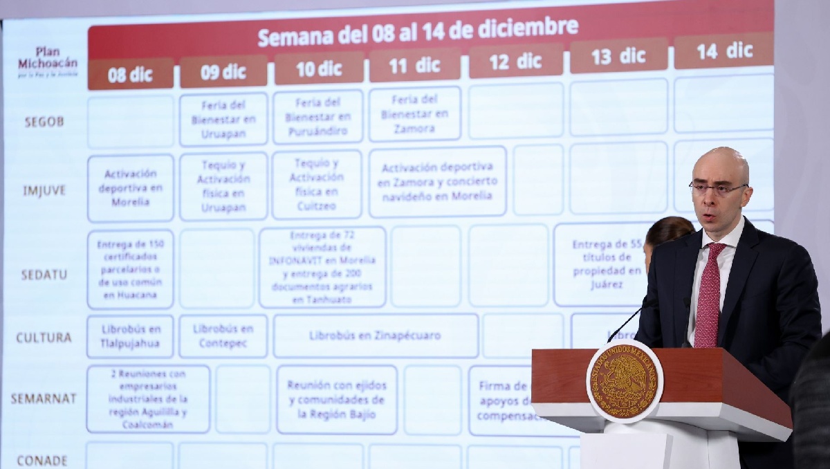 Presentan actividades del Plan Michoacán para el mes de diciembre