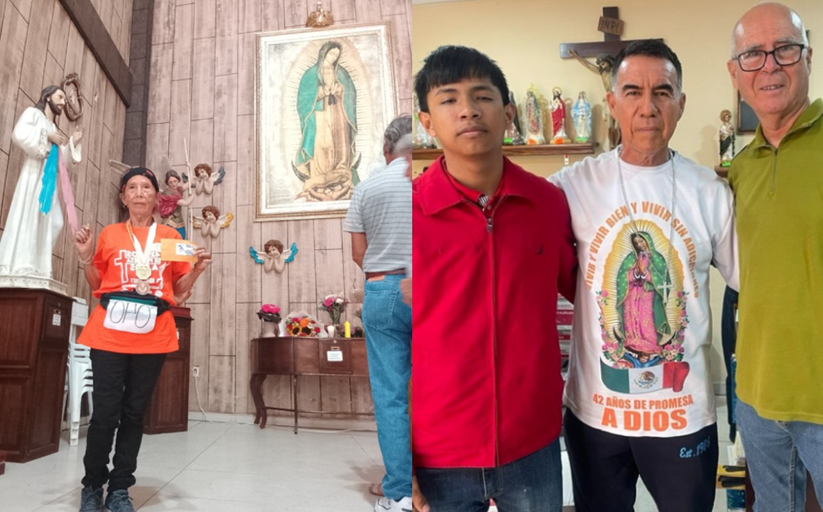 Guillermina Villela y coordinadores de la carrera.