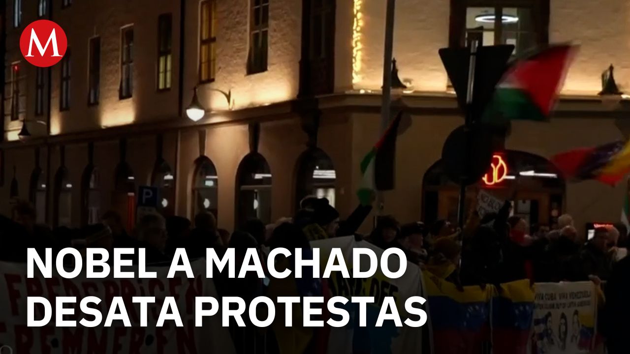 Protestas en Noruega por la entrega del Nobel a Corina Machado