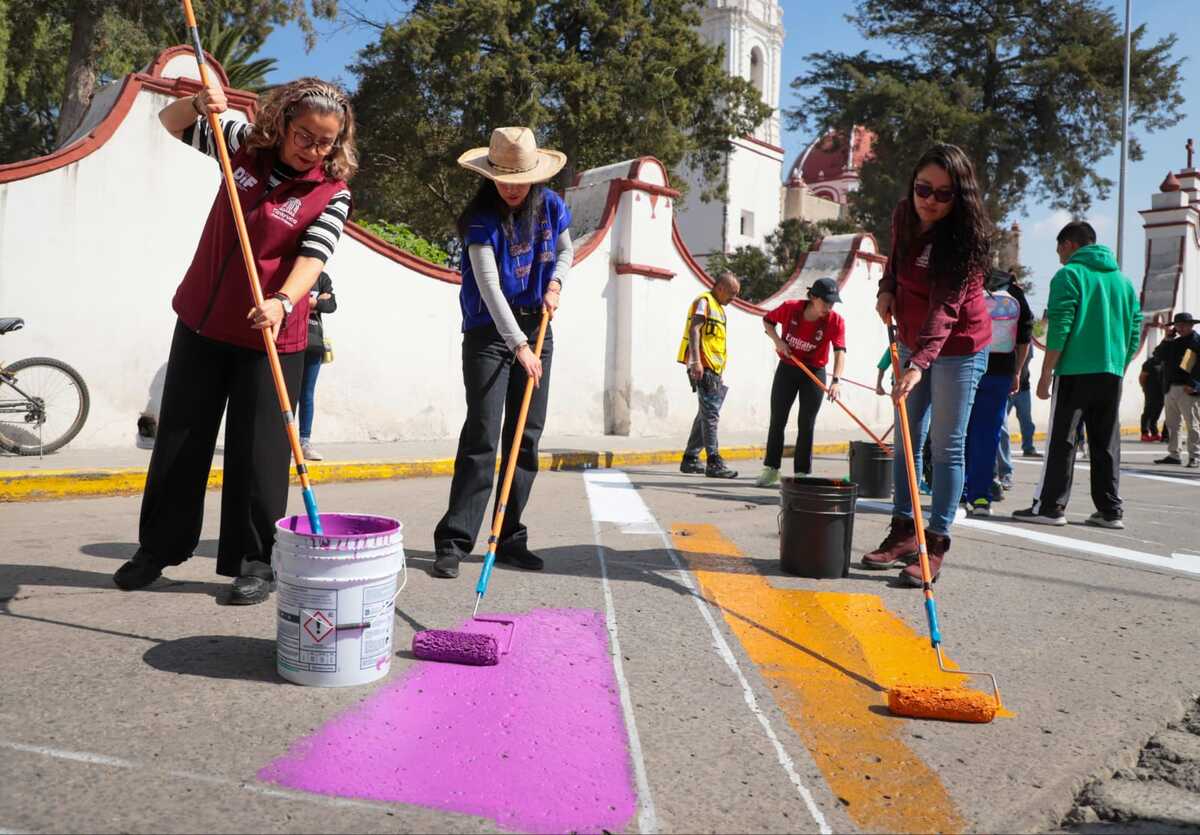 Realizan pilotaje de Urbanismo Táctico en Tizayuca. (Cortesía)