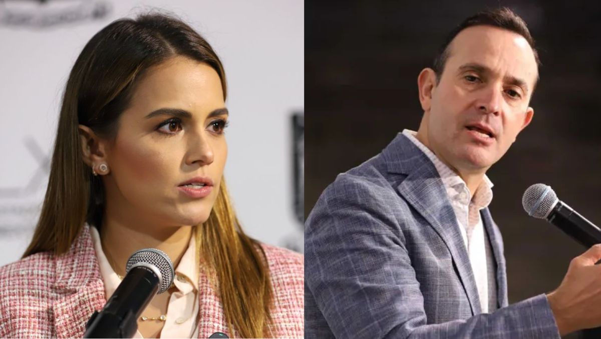 Carlos de la Fuente, coordinador del PAN y Lorena de la Garza, presidenta de la Comisión de Presupuesto. | Luis Guerra