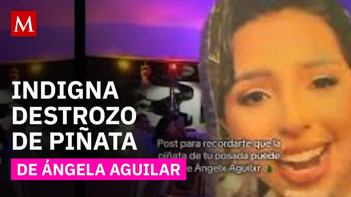 Familia destruye piñata de Ángela Aguilar en posada