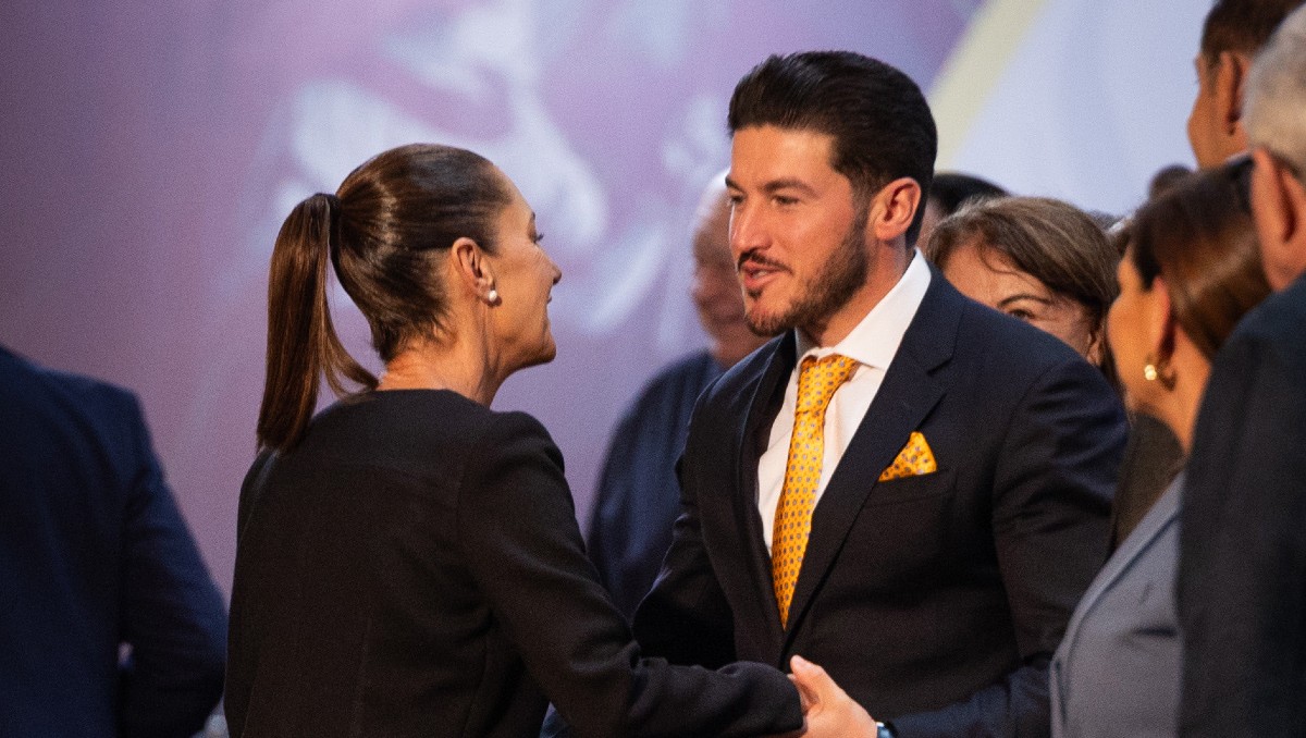 El gobernador Samuel García y la presidenta Claudia Sheinbaum en sesión ordinaria del Consejo Nacional de Seguridad Pública / Especial