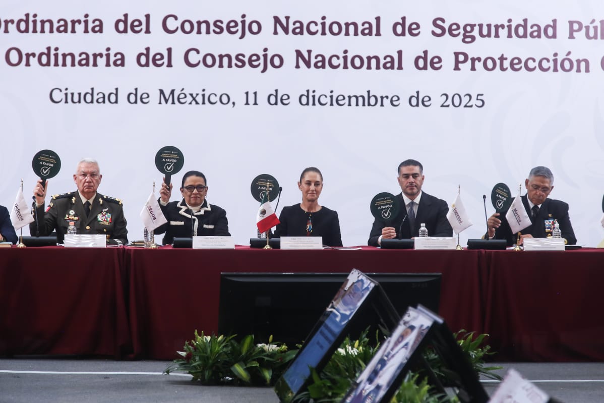 Este jueves se realizó la sesión ordinaria del Consejo Nacional de Seguridad Pública. | Araceli López