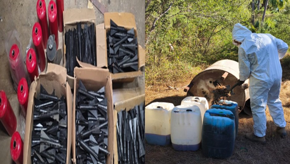 Detenciones, cateos y aseguramientos en 7 estados; destaca arsenal y explosivos en Sinaloa