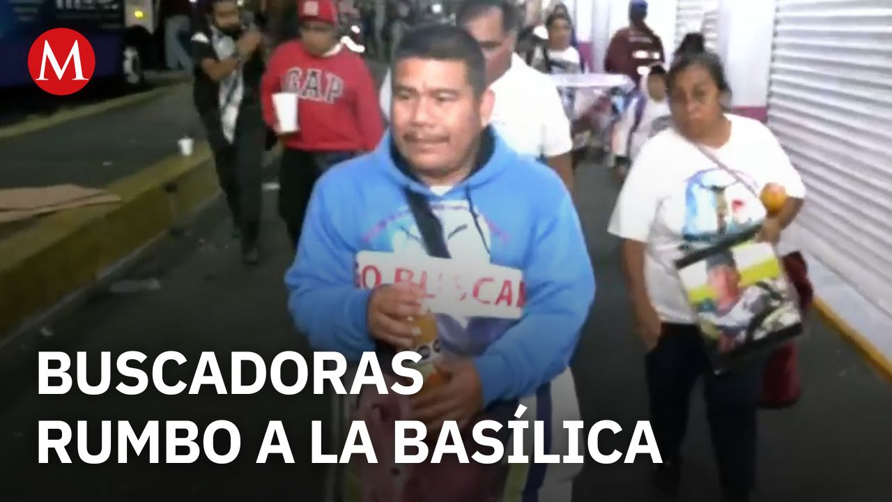 Familias buscadoras comparten testimonios en camino a la Basílica de Guadalupe