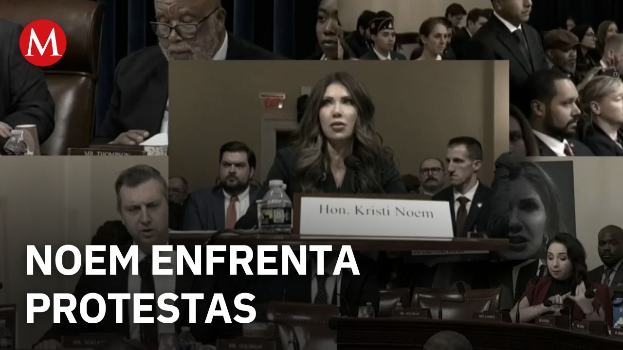 Kristi Noem es confrontada por congresistas y manifestantes por políticas de Trump