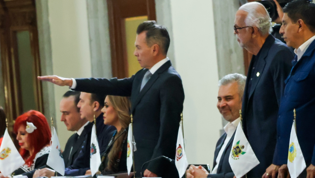 El mandatario rindió protesta en el Consejo Nacional de Seguridad junto con otros gobernadores (Foto: Cortesía)