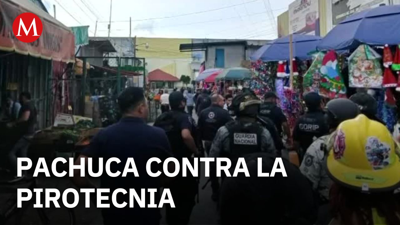 En Pachuca, Hidalgo, realizan Operativo Pirotecnia 2025 asegurando más de 50 kilos de explosivos