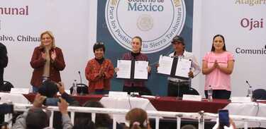 Sheinbaum encabezó la entrega del Decreto de Propiedad Comunal