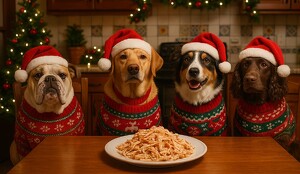 Cena para perros en Navidad 2025: Menú seguro y qué no darles de comer