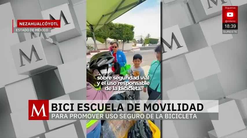 Bici Escuela de Movilidad impulsa el uso seguro de la bicicleta en Nezahualcóyotl, Edomex