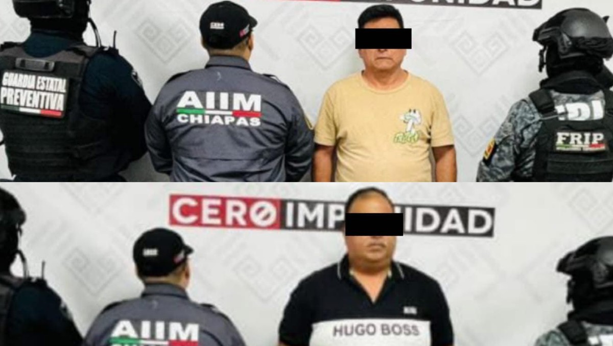 Detienen a dos policías en Tuxtla Gutiérrez. | Especial