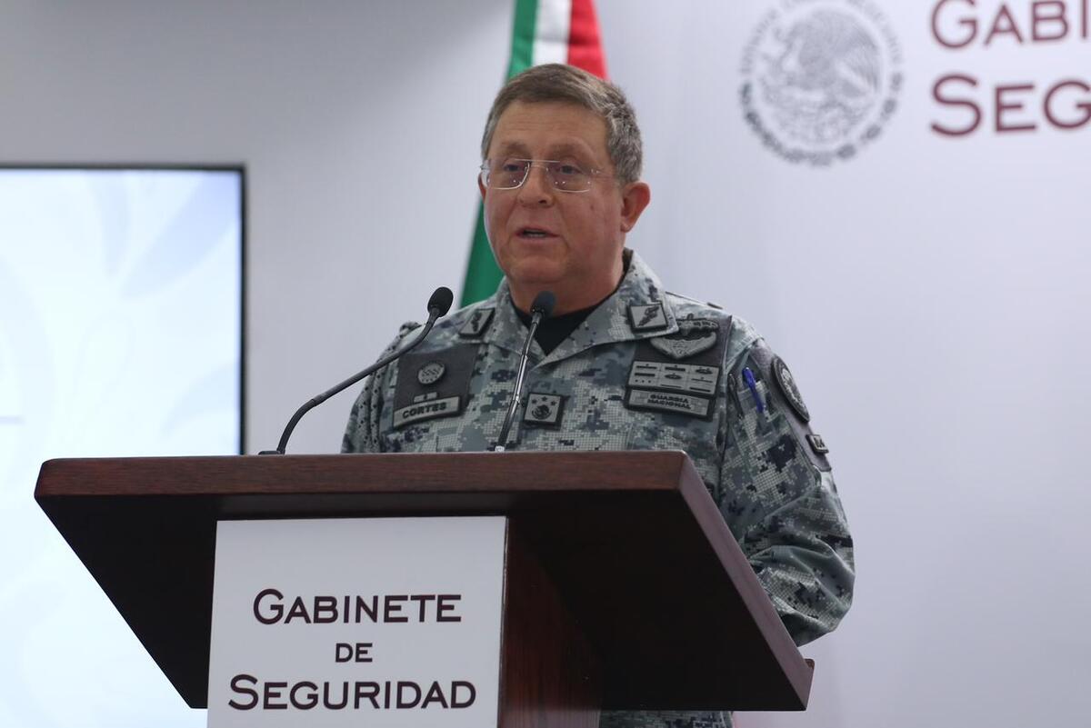 Hernán Cortés, comandante de la Guardia Nacional, en conferencia de prensa. | Ariana Pérez